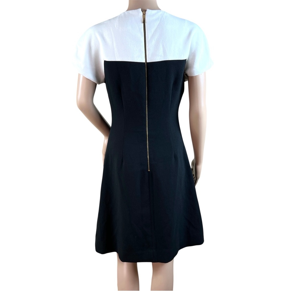 Kate Spade New York Womens Tala A Line Dress Black Color Block Stretch Zip 6 - Picture 3 of 5